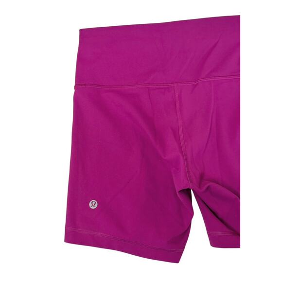 LULULEMON Align High Rise 6” Biker Shorts Magenta Purple Size 8 RARE COLOR - Picture 6 of 10